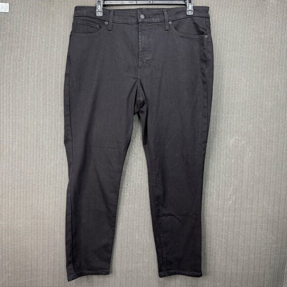 Old Navy Womens Size 16 Black High-Rise OG Straight Denim Jeans - Picture 1 of 10